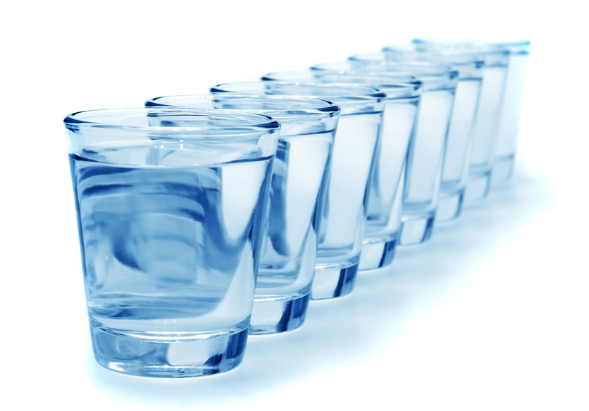 eight glass of water healthy concept
